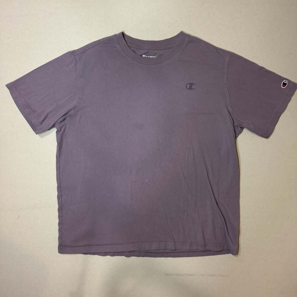 Champion Classic Jersey Embroidered Logo T-Shirt Purple Men’s XL